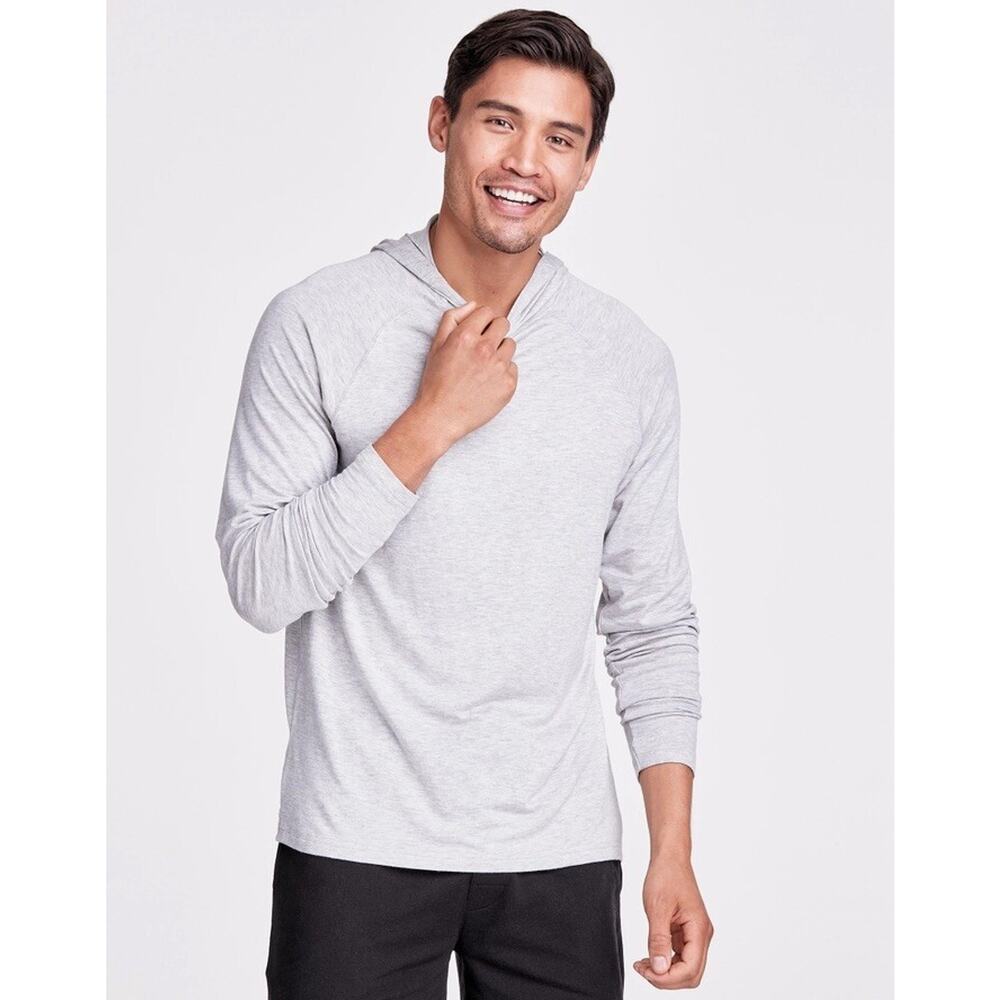 Hanes Hoodie Mens Hooded Athletic Loungewear Pullover, SMALL,Light Gray‎
